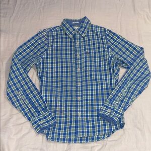 Abercrombie & Fitch Blue and Green Checkered Shirt